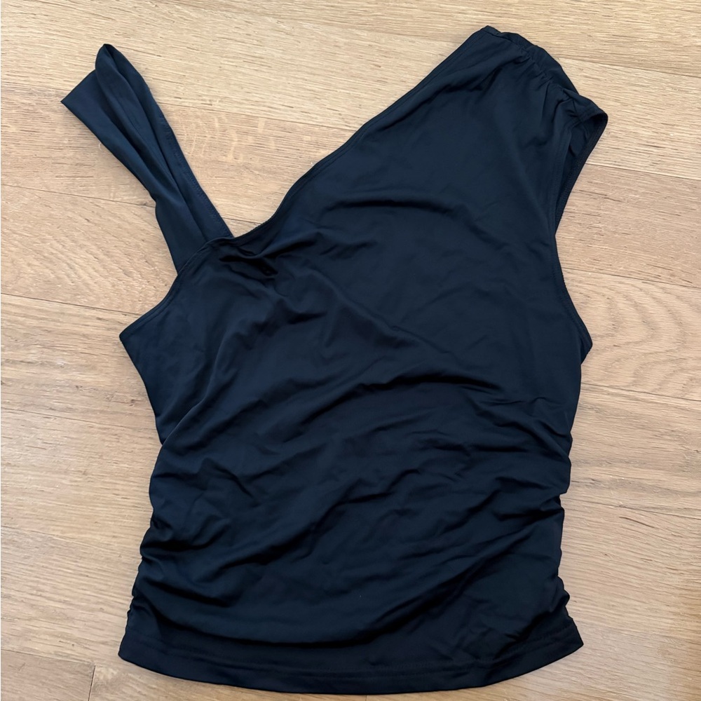 Princess Polly Black Asymmetrical Tank Top